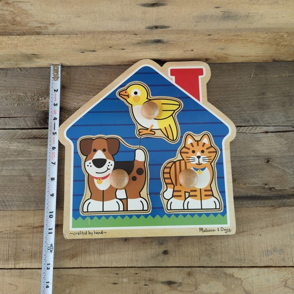 Melissa & Doug House Pets Jumbo Knob Puzzle - 3 Pieces / Pre-owned - Picture 5 of 8